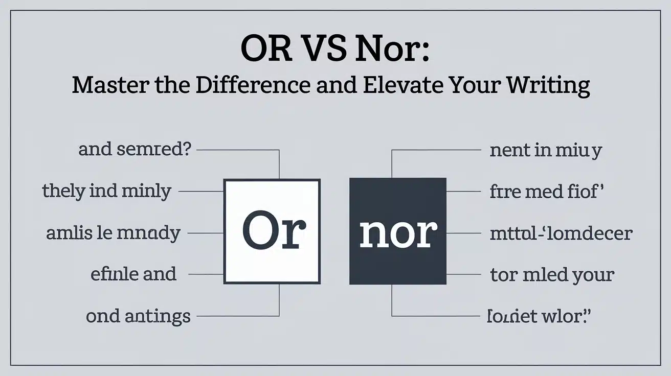 Or vs Nor: Master the Difference and Elevate Your Writing