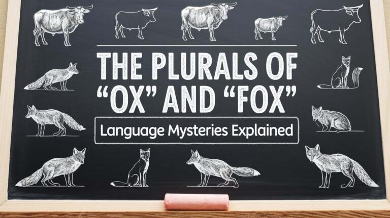 The Plurals of 'Ox' and 'Fox': Language Mysteries Explained