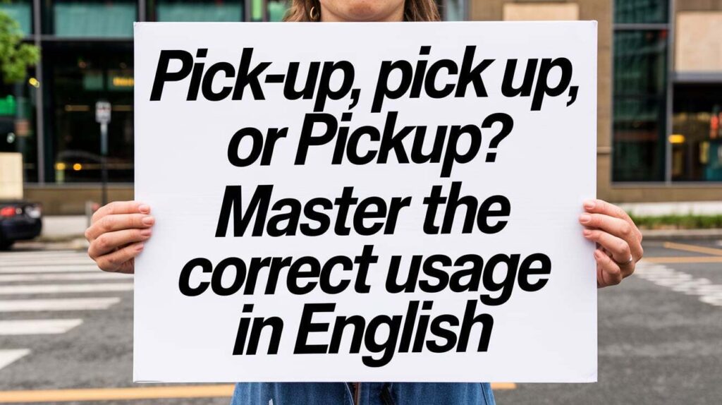 Pick-Up, Pick Up, or Pickup? Master the Correct Usage in English