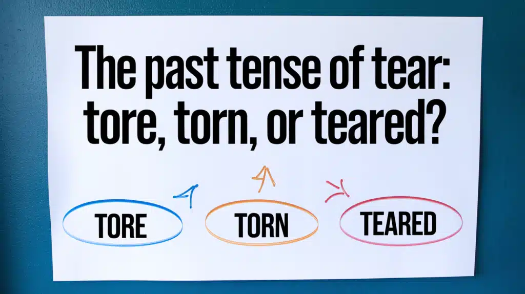 The Past Tense of Tear: Tore, Torn, or Teared? | Grammar Glow